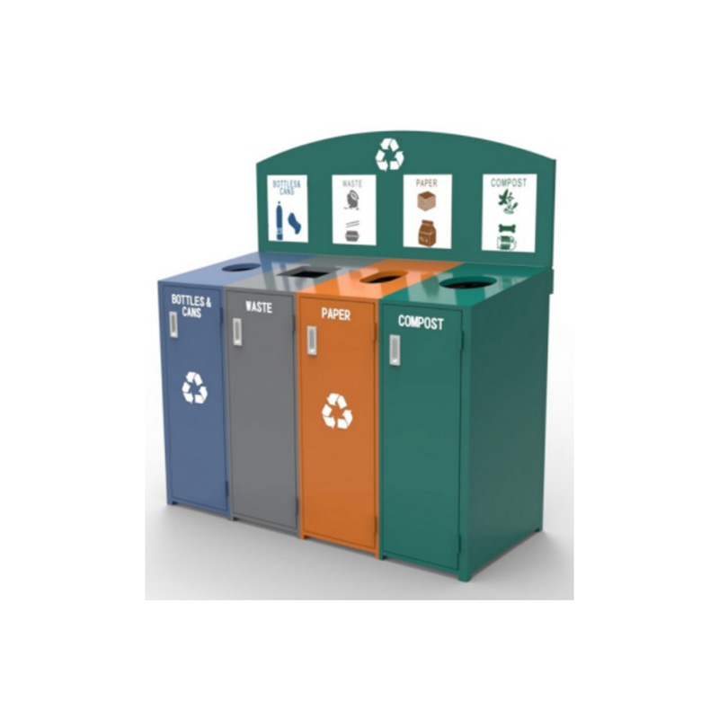 Features and considerations for metal waste recycling bins