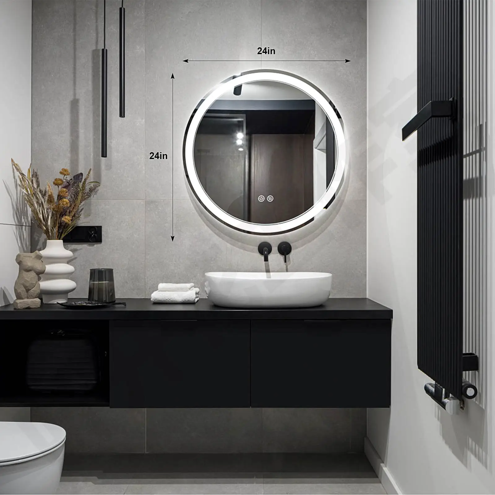 Elevate Your Bathroom with a Vanity Round LED Bathroom Mirror