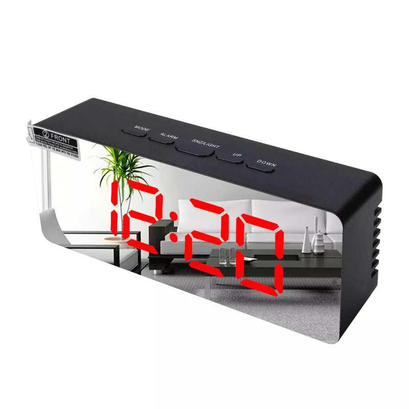 The LED Rectangle Simple Mirror Alarm Clock: A Blend of Functionality and Modern Aesthetics